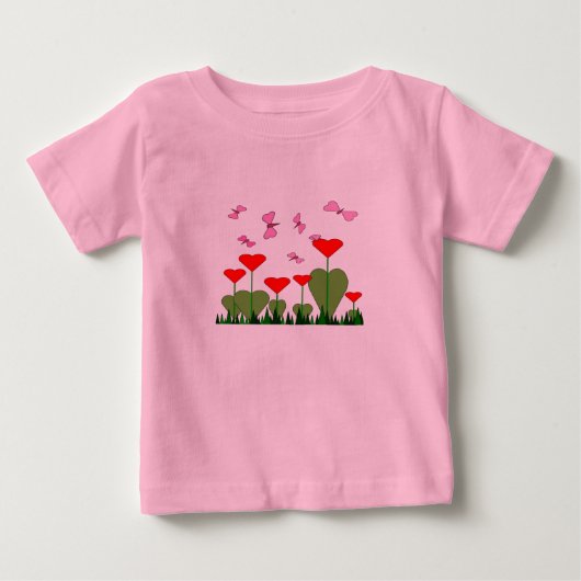 幼児のためのバレンタインのシャツ ベビーTシャツ (正面)