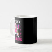 幼児のための乳がん認識度Unicorn コーヒーマグカップ (正面左)