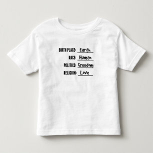 幼児のための出生地の地球のワイシャツ トドラーTシャツ