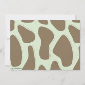 幼児のための可愛いキリン サンキューカード (裏面)