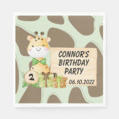 幼児のための可愛いキリン スタンダードランチョンナプキン (正面)