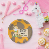 幼児のための可愛いキリン ペーパープレート (パーティー)