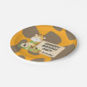 幼児のための可愛いキリン ペーパープレート (アングル)