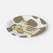 幼児のための可愛いキリン ペーパープレート (アングル)