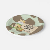 幼児のための可愛いキリン ペーパープレート (アングル)