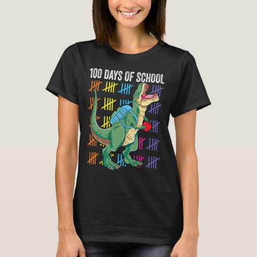 幼児のための学校の日Tレックス Tシャツ (正面)