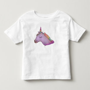 幼児のための白いユニコーンのティー トドラーTシャツ