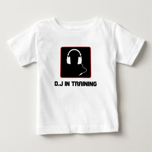 幼児のための訓練のワイシャツのかわいいD.J ベビーTシャツ (正面)