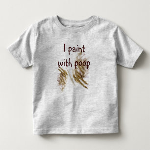 幼児のためのpooのワイシャツによって絵を描くこと トドラーTシャツ