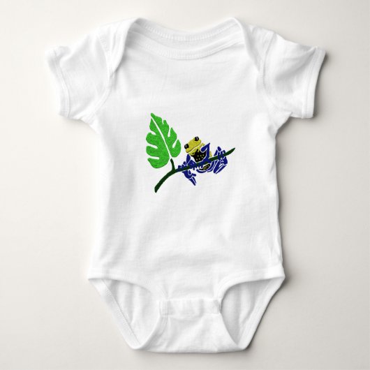 幼児のアマガエルのTシャツ ベビーボディスーツ (正面)