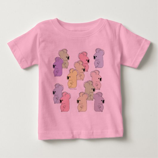 幼児のコアラ数々のなl/sのティー ベビーTシャツ (正面)