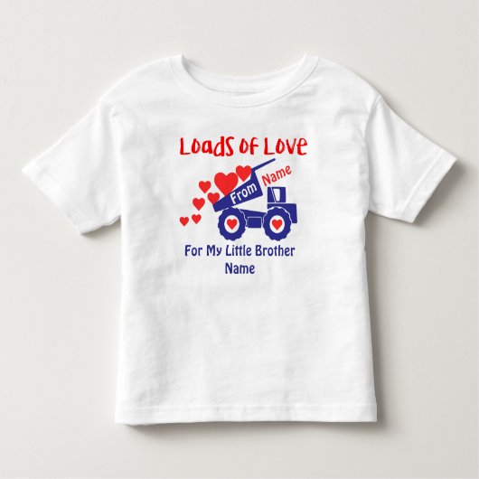 幼児のジャージーのTシャツ-トラック"愛" トドラーTシャツ (正面)