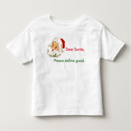 幼児のスエットシャツのおもしろいなクリスマスサンタ トドラーTシャツ