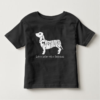 幼児のダックスフント犬のTシャツ トドラーTシャツ