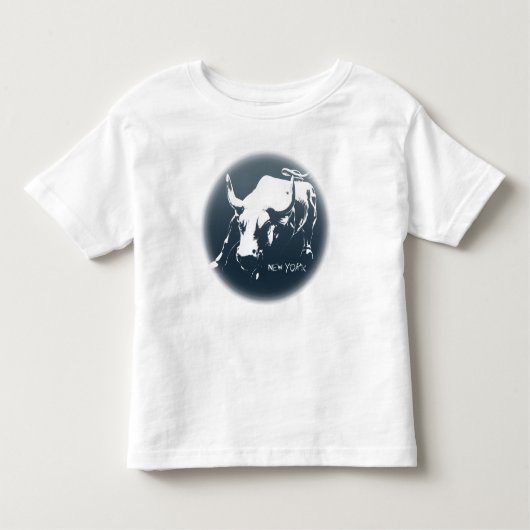 幼児のニューヨークのワイシャツNYC Bullの記念品のワイシャツ トドラーTシャツ (正面)