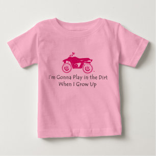 幼児のピンクのatvのクォードのワイシャツ ベビーTシャツ