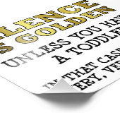 幼児のポスターによる疑わしいおもしろい沈黙 フォトプリント            (角)