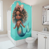 「幼児の人魚の喜び」 シャワーカーテン (インサイチュ)