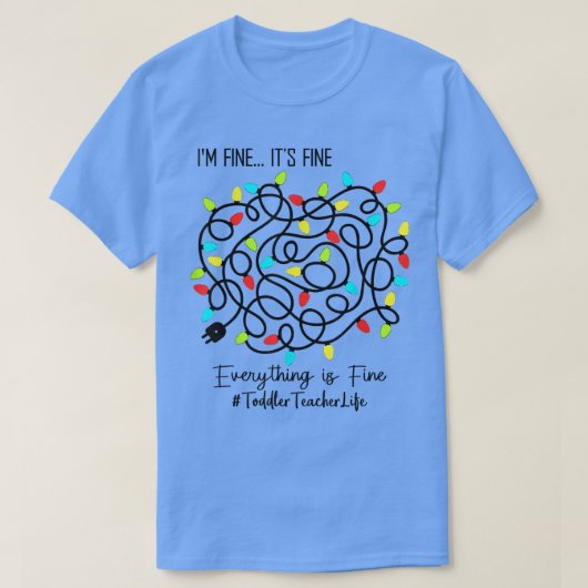 幼児の先生おもしろいすべてがクリスマスで素晴らしある Tシャツ (デザイン正面)