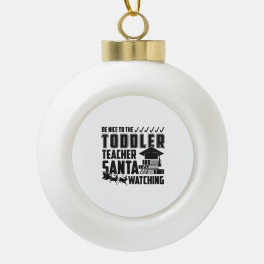 幼児の先生のシャツに優しい セラミックボールオーナメント (正面)