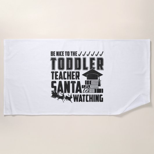 幼児の先生のシャツに優しい ビーチタオル (正面)
