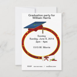 幼児の卒業のパーティの招待状 招待状