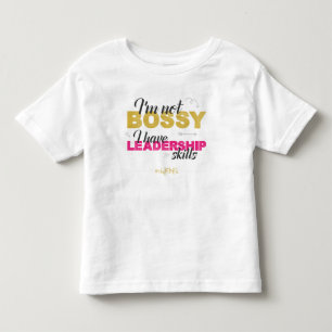 幼児の女の子のひだのワイシャツの高飛車ではないリーダーシップ トドラーTシャツ