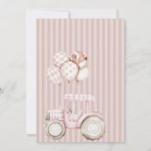 幼児の女の子の農場の動物の誕生日の招待 招待状 (裏面)