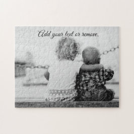 幼児の妹がベビーの兄を抱き締めた写真 ジグソーパズル