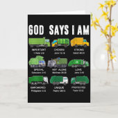 幼児の少年神様は私をゴミ収集車のイエス・ブロットと言った カード (黄色い花)