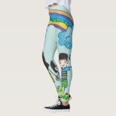 幼児の幸せな友人のスケッチ レギンス (左)