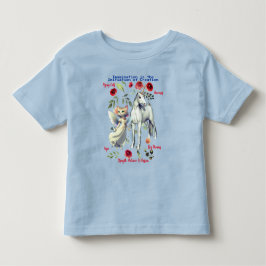 幼児の楽しみユニコーンネコちゃん楽しい トドラーTシャツ