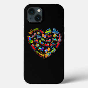 幼児の男の子のためのトレーニング恋人ハートキッズトレイン iPhone 13ケース