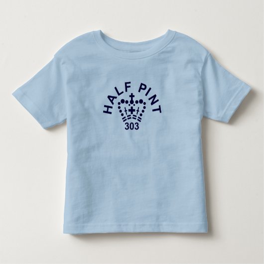 幼児の英国の半パイントのTシャツ、海軍ロゴ トドラーTシャツ (正面)