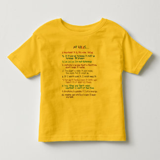 幼児の規則 トドラーTシャツ