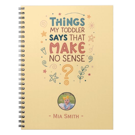 幼児の言葉で意味がわからないこと ノートブック (正面)