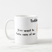 幼児の説得 – 風刺引用文 コーヒーマグカップ (左)