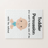 幼児の説得 – 風刺引用文 ジグソーパズル (横)