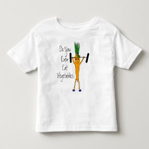 幼児の重量挙げのにんじんのTシャツ トドラーTシャツ