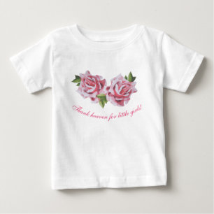 幼児のTシャツの彫刻バラ ベビーTシャツ