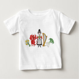 幼児のTシャツ：ウェルシュダッフォジルスドラゴンリークス・ハープ ベビーTシャツ