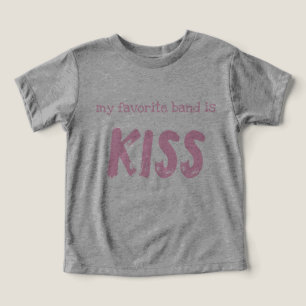 幼児のTシャツ「私のバンドはお気に入りのキス」