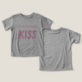 幼児のTシャツ「私のバンドはお気に入りのキス」 (デザイン正面&裏面)
