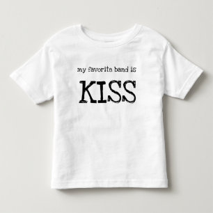 幼児のTシャツ「私のバンドはお気に入りのキス」 トドラーTシャツ