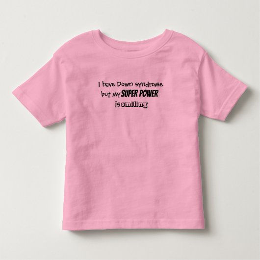 幼児のTシャツ「。..私の力はすごい微笑んでいる」 トドラーTシャツ (正面)