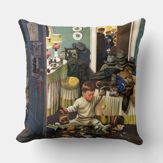 幼児は財布を空けます クッション (正面)