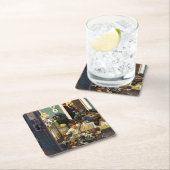 幼児は財布を空けます スクエアペーパーコースター (インサイチュ)