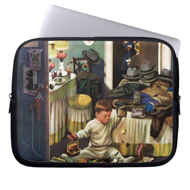 幼児は財布を空けます ラップトップスリーブ (正面)