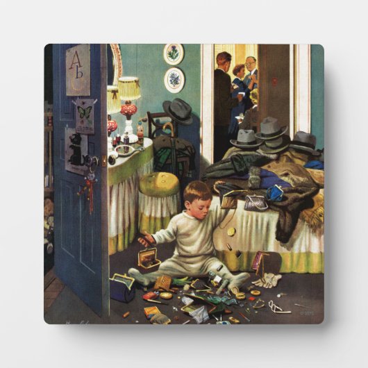 幼児は財布を空にする フォトプラーク (正面)