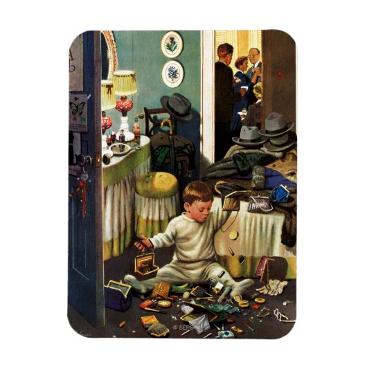 幼児は財布を空にする マグネット (縦)